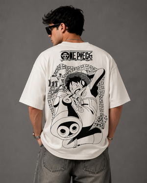 ONE PIECE Oversized T-Shirt – Ivory White