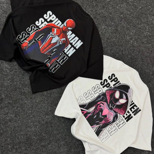 Spider-Verse Duo Oversized Graphic T-Shirt | Premium Cotton |