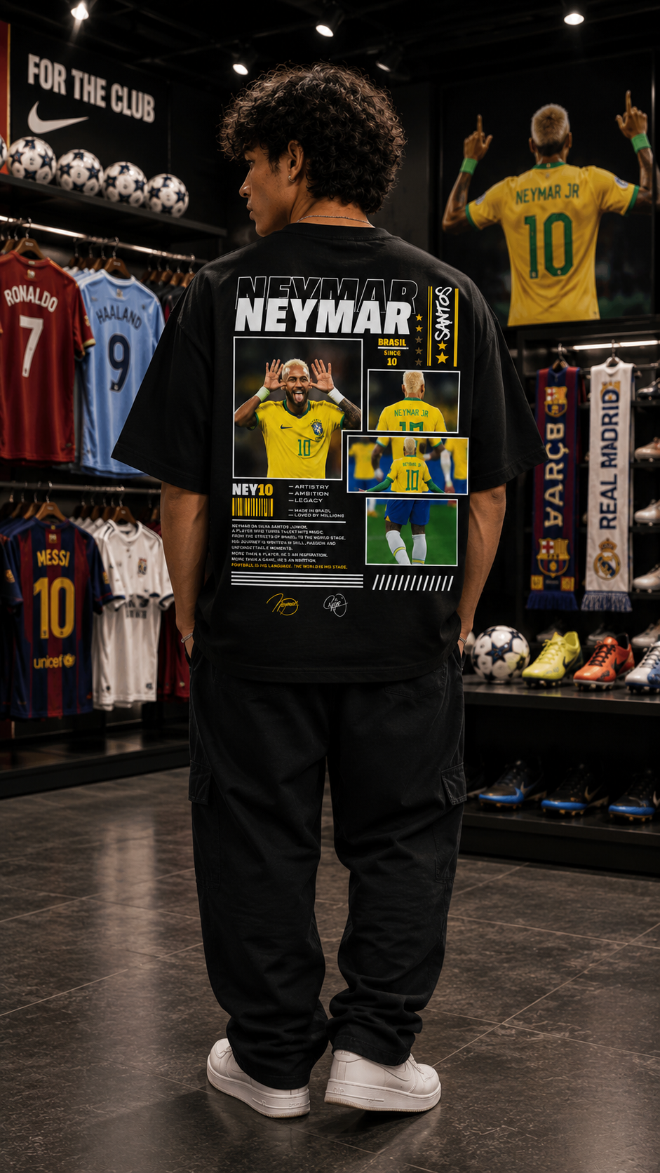 NEYMAR JR. “ARTISTRY  AMBITION LEGACY” OVERSIZED T-SHIRT