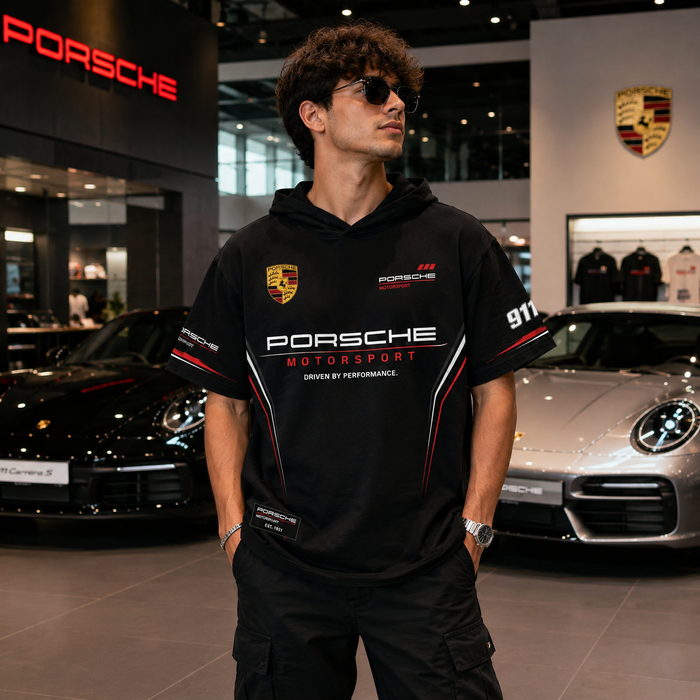 Porsche 911 Motorsport Oversized Hooded T-Shirt