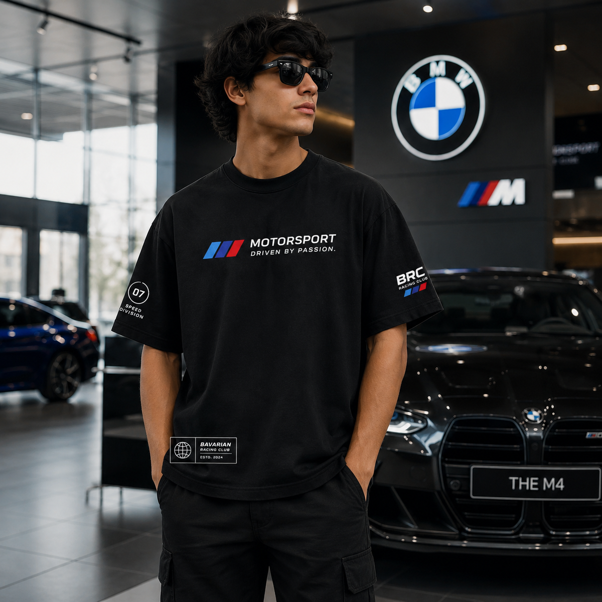 Bavarian Racing Club 07 Oversized T-Shirt – Black Edition