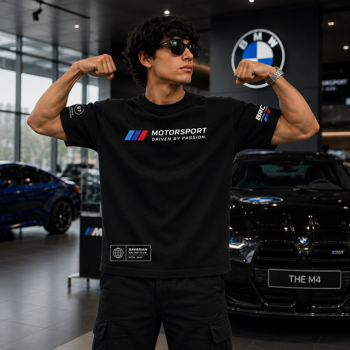 Bavarian Racing Club 07 Oversized T-Shirt – Black Edition