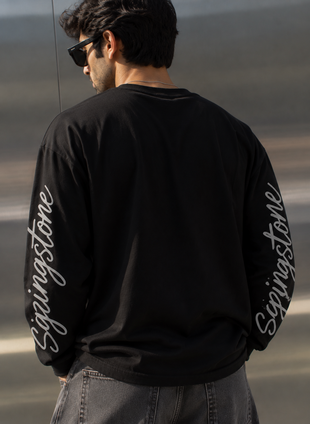Thank God Waffle Tee - Black