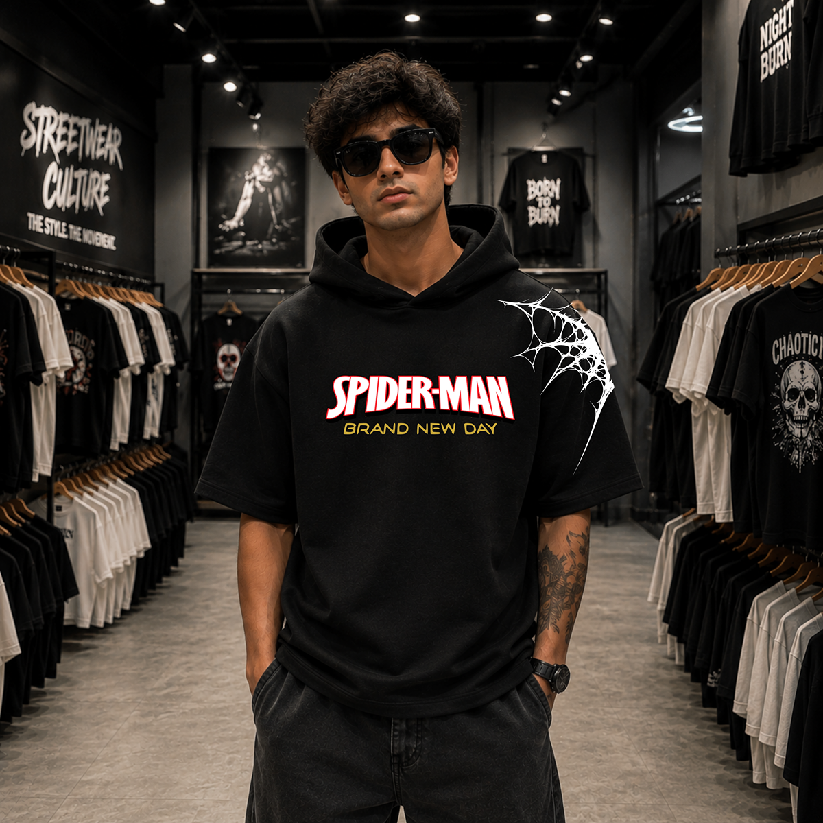 Web Phantom Hoodie Tee